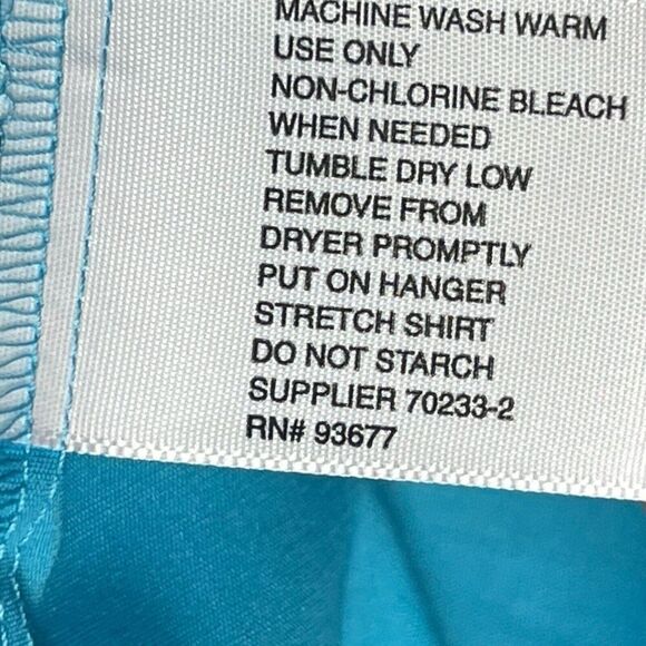 JF J. Ferrari Dress Shirt Turquoise Slim XL 17-17 1/2 Button Up Front Collared - Picture 10 of 11